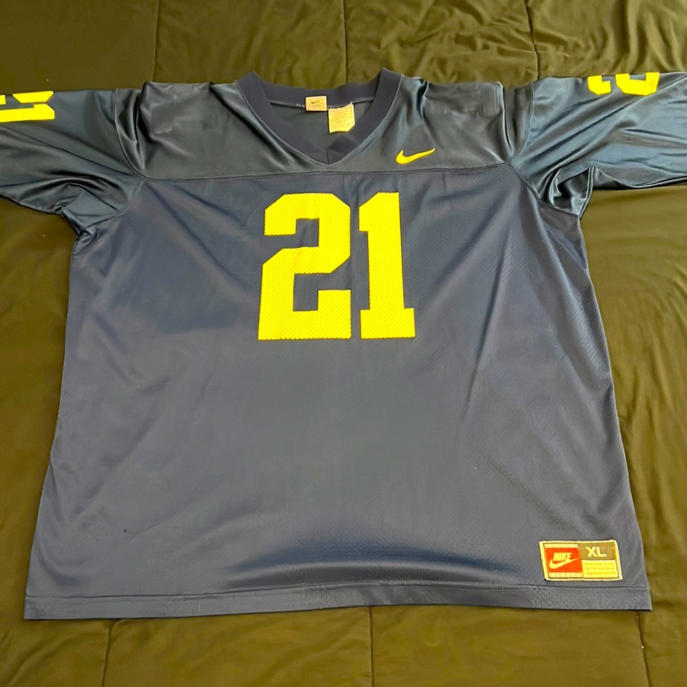 Vintage 90's Michigan Wolverines Team Nike Football #21 Jersey
